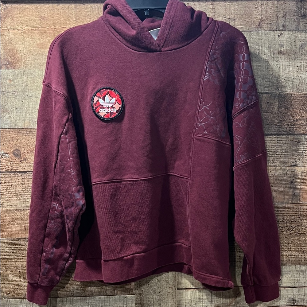Adidas maroon women's hoodie size medium